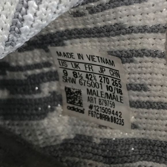 Adidas NMD R1 Blizzard White/Gray Athletic Running Shoes B79759 Men's Size 9 - Picture 11 of 12